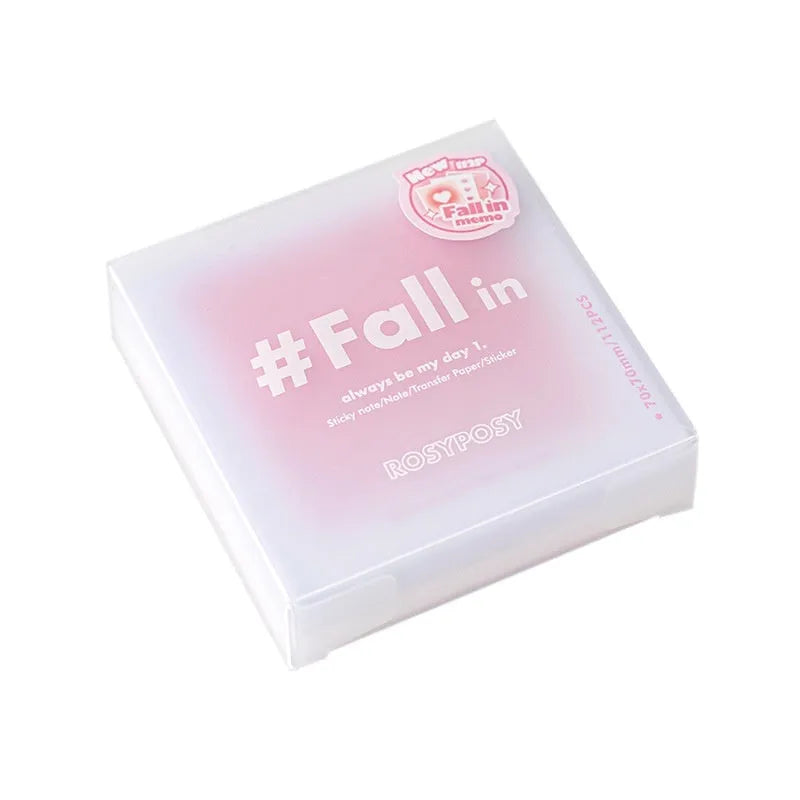 Square 70mm gradient parchment multifunctional notepad with sticky notes, plain paper, parchment sheets and stickers