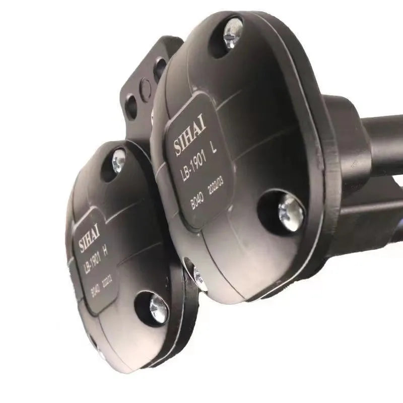 300DB super loud black dual trumpet air horn and compressor kit for 12V and 24V vehicles