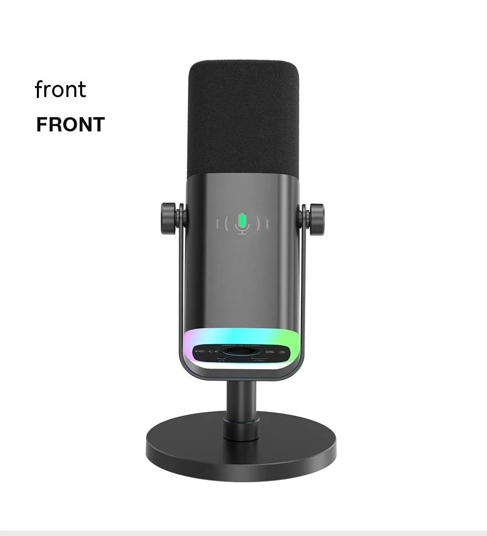 Dynamic noise reduction microphone in black, pink, or white colours with ABS PC construction and included accessories