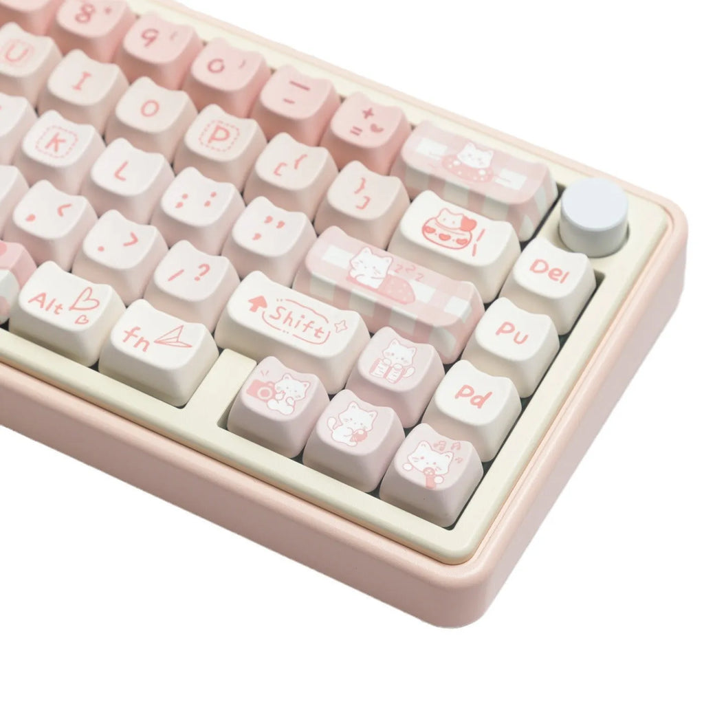 Full set PBT sublimation key caps for mechanical keyboards showing over 98 keys