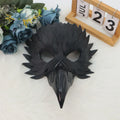 Black plastic bird mouth masquerade mask with horror style for Halloween