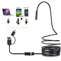 Three-in-one USB endoscope for Android phones with flexible cable and IP67 waterproof rating