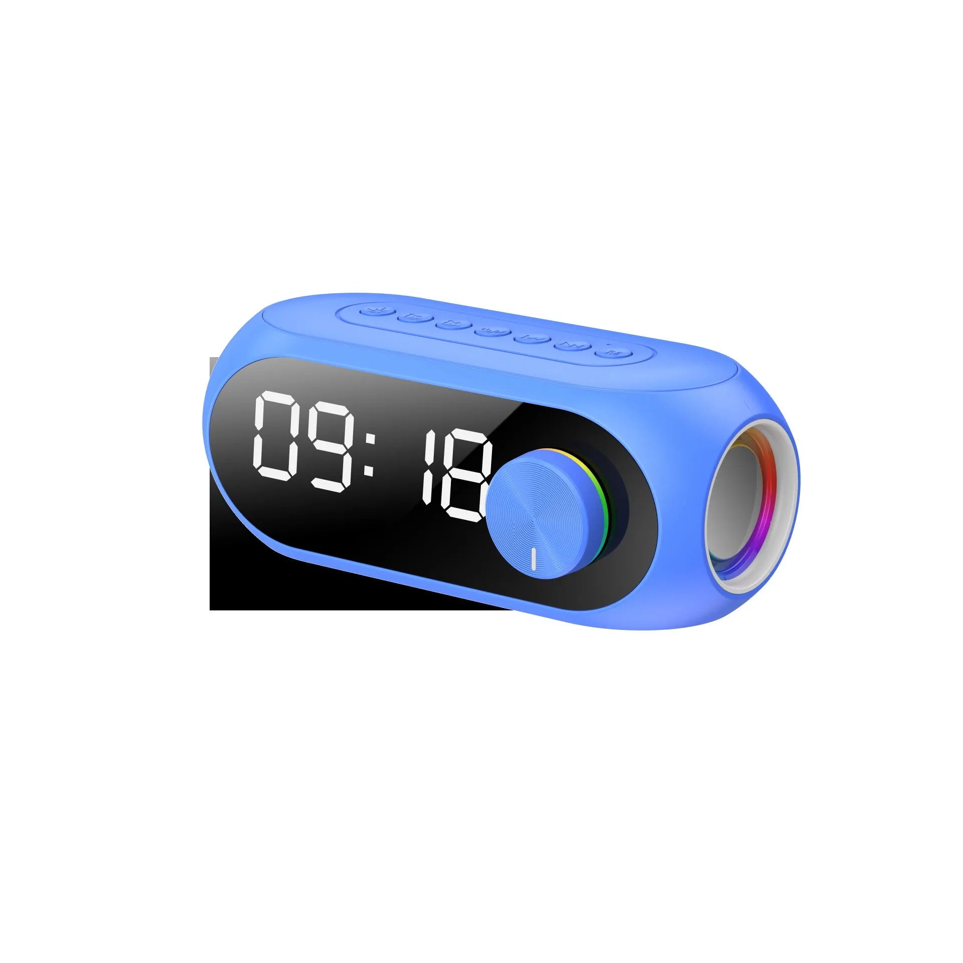 Extra Bass Portable Mini Clock Bluetooth Speaker in S8 Black, Blue, or White colour