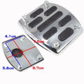 Metal motorcycle brake pedal skid plate accessory for foot protection