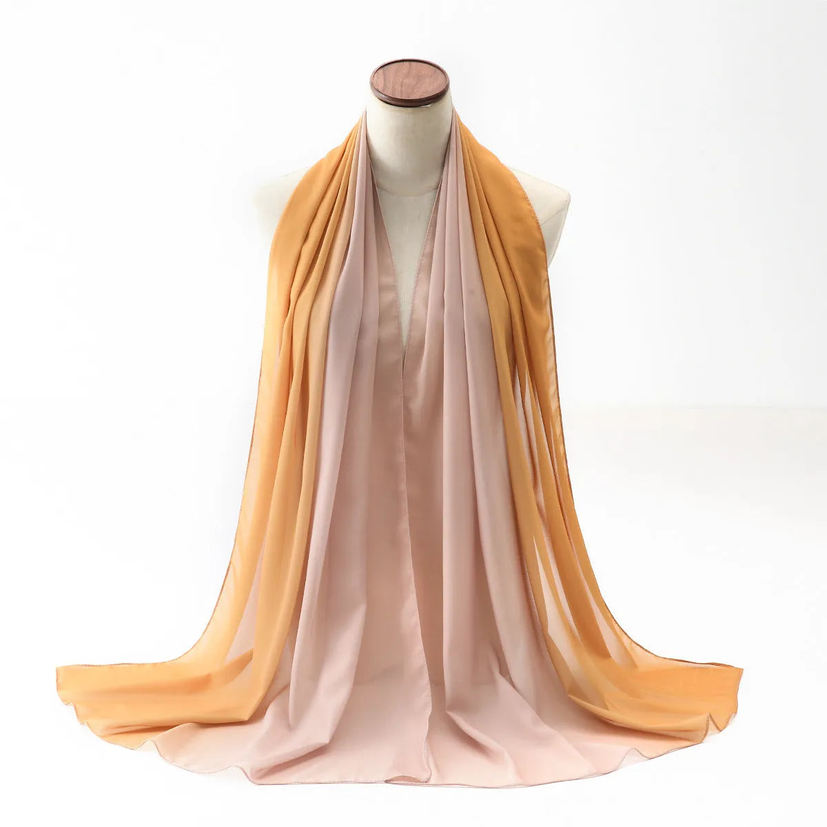 Lightweight chiffon ethnic printed summer scarf for women measuring 175cm long