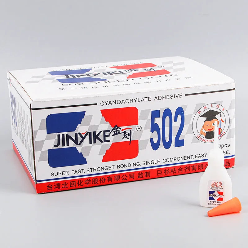 Instant strong adhesive tube for shoe repair showing 3g and 8g size options