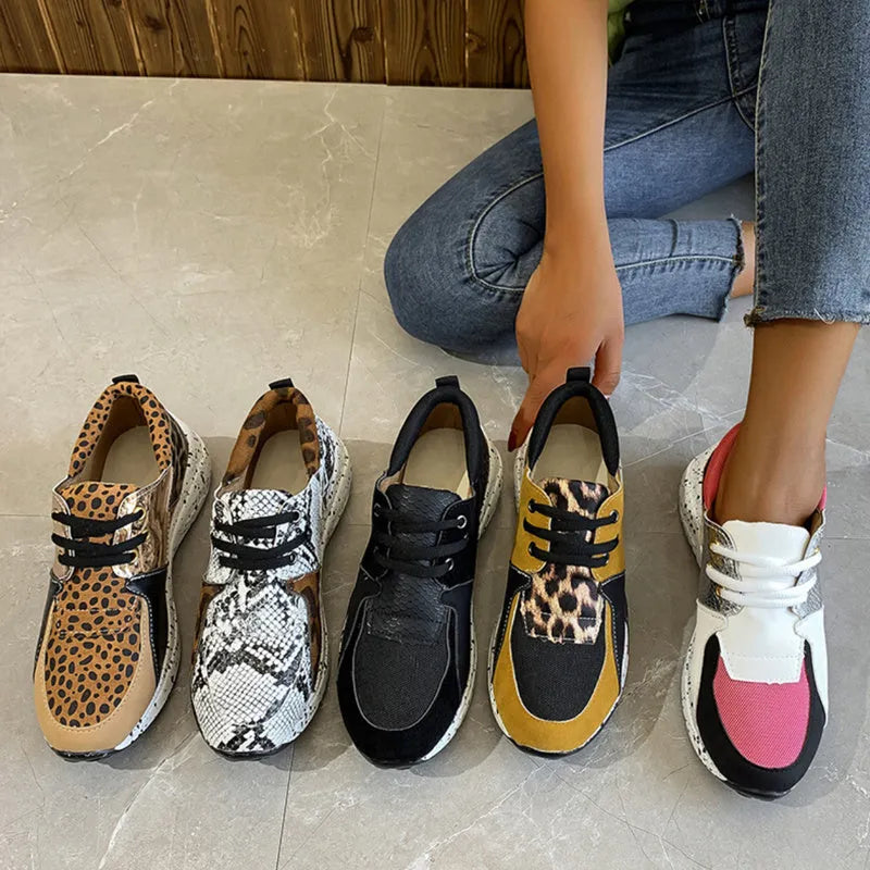Women's casual sneakers with suede upper and wedge heel in various colour options