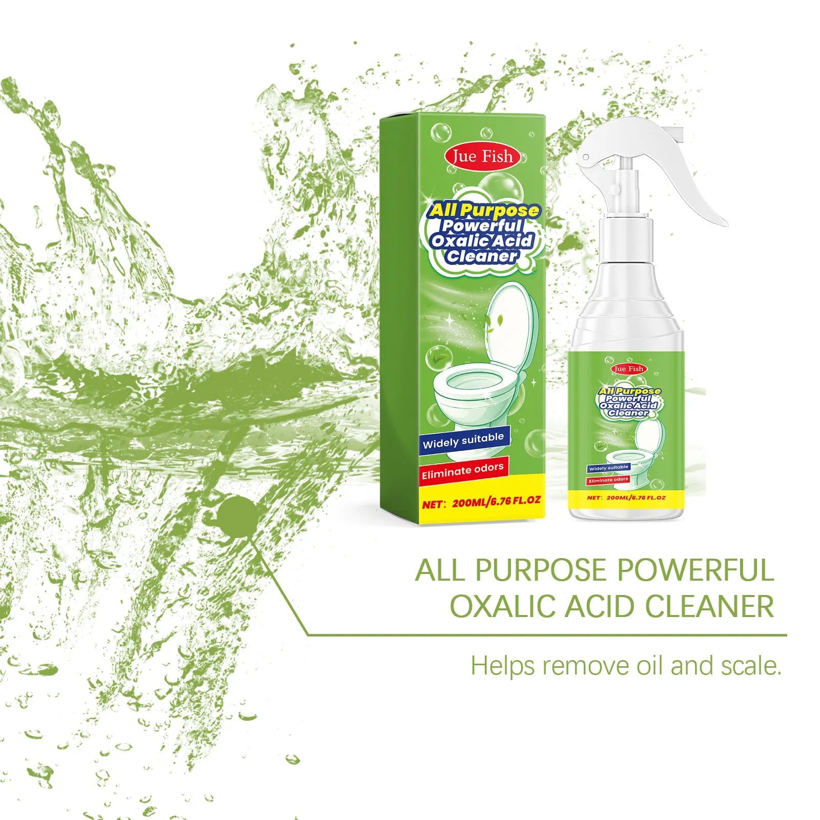 200ml multi-function household cleaning spray bottle with grease-cutting formula
