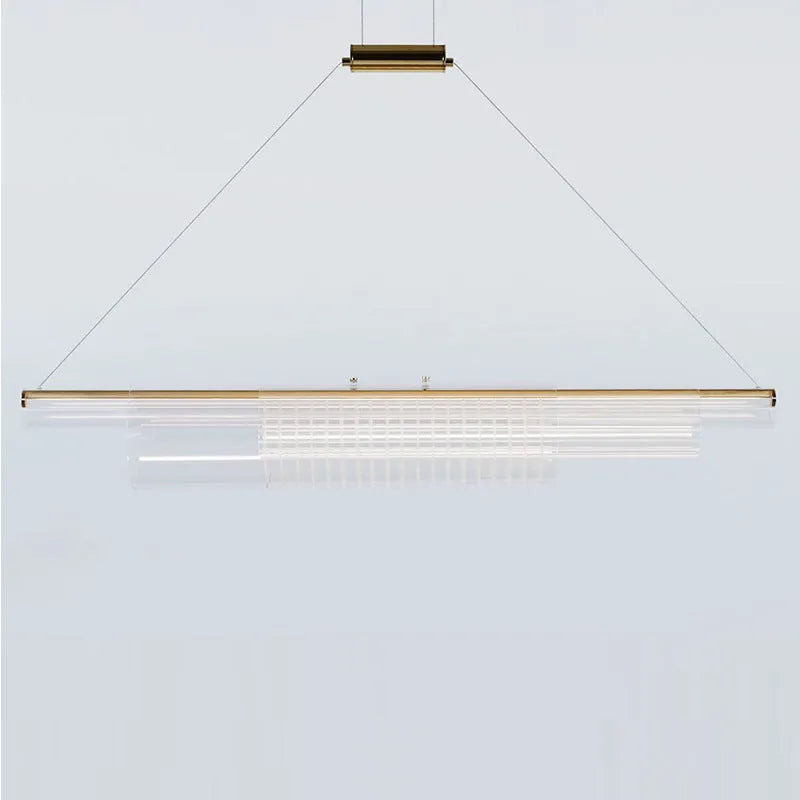 Modern minimalist glass pendant lamp with iron construction for restaurant and bar lighting