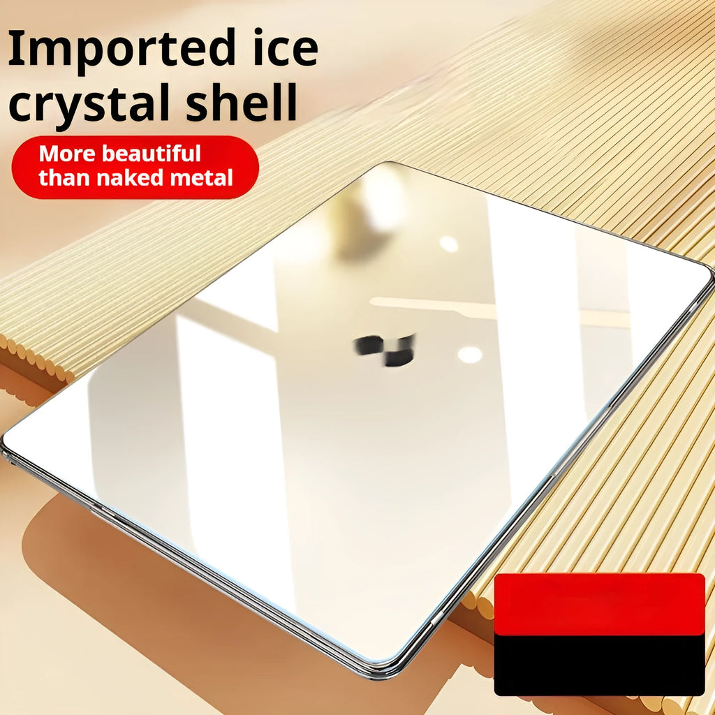 Transparent MacBook protective shell case compatible with Air and Pro notebooks