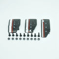 Aluminium alloy manual transmission car pedal set with brake, accelerator and clutch pedals