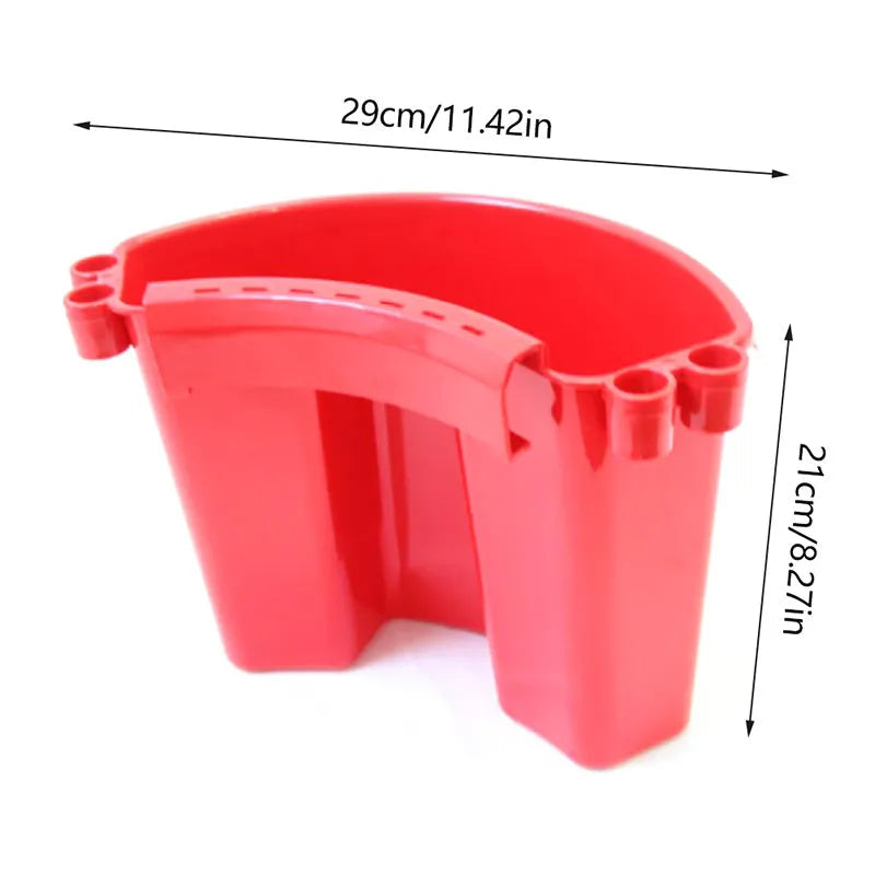 PP plastic car wash bucket in available colours: black, blue, pink and red