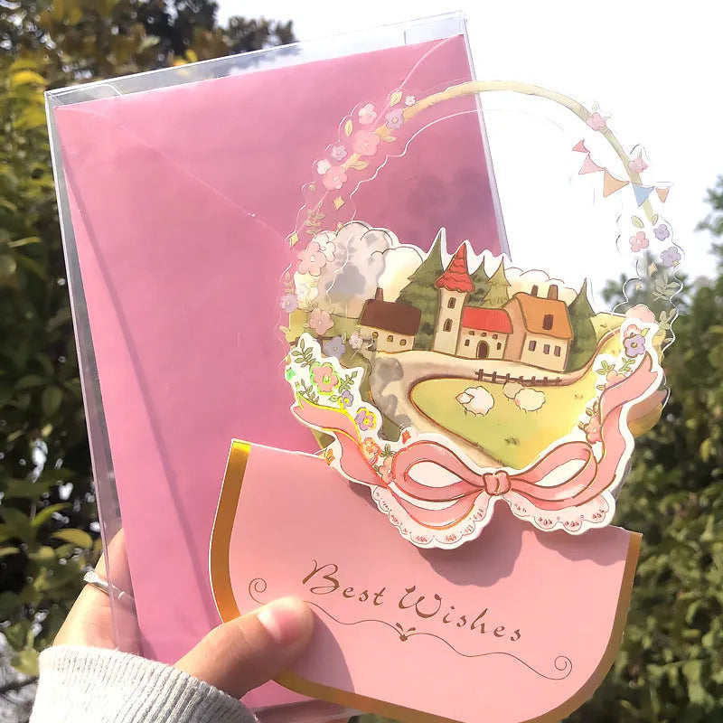 Handmade 3D butterfly-shaped birthday card with artificial flowers and hot foil stamping details.