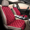 Ringer plush winter car seat cushion in burgundy colour with elastic straps.