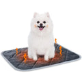 Crystal soft grey cloth personalised pet cushion shown in four available sizes for dogs and cats.