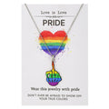 Stainless steel necklace and bracelet set with colour printed inspirational designs