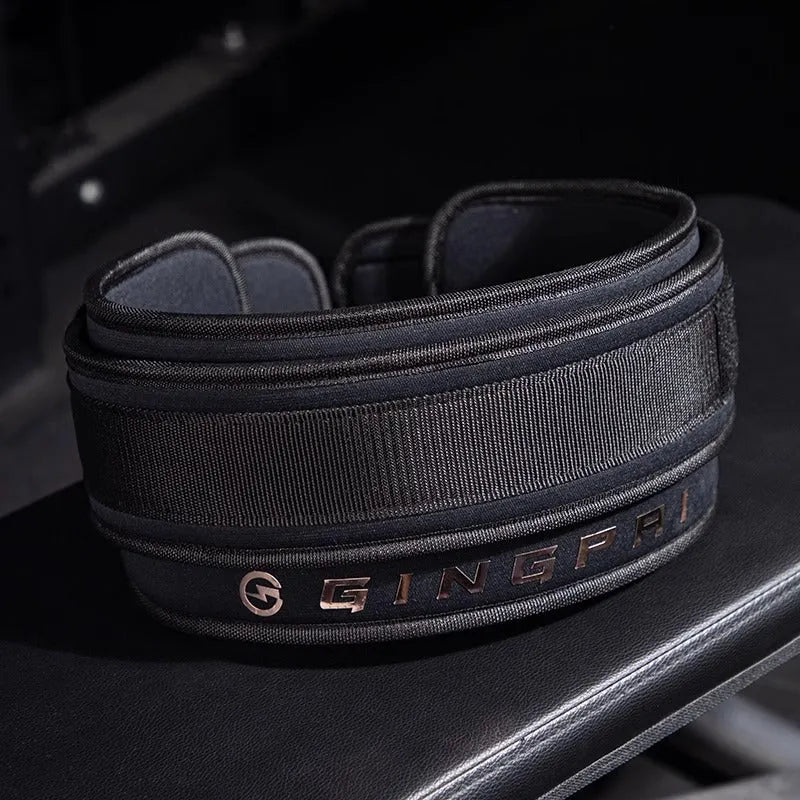 Army Green abdominal exercising and squat protection belt for weightlifting training, shown in size L.