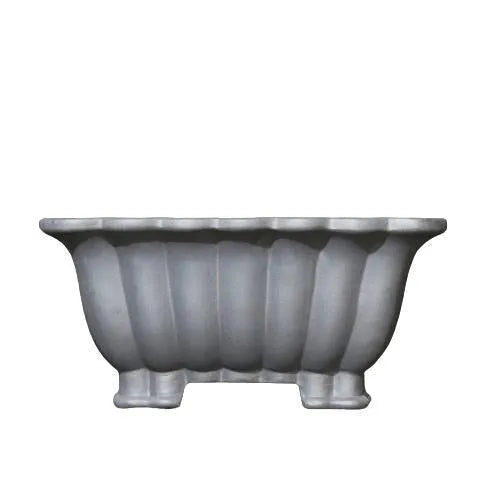 Purple sand ceramic square flower pot for desktop display with classical design