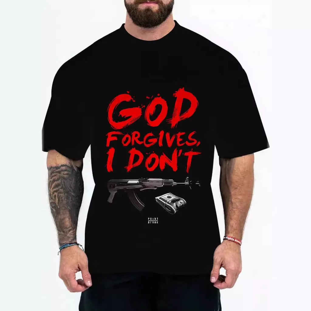 Men's loose fit t-shirt with Coloured Letters or Eagle Head design in chemical fibre blend fabric