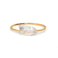 Women's geometric-shaped agate ring in an original design, showing one of eight available colour options.