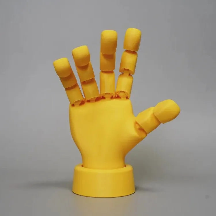 Yellow hand ornaments with movable joints for cosplay and decoration props