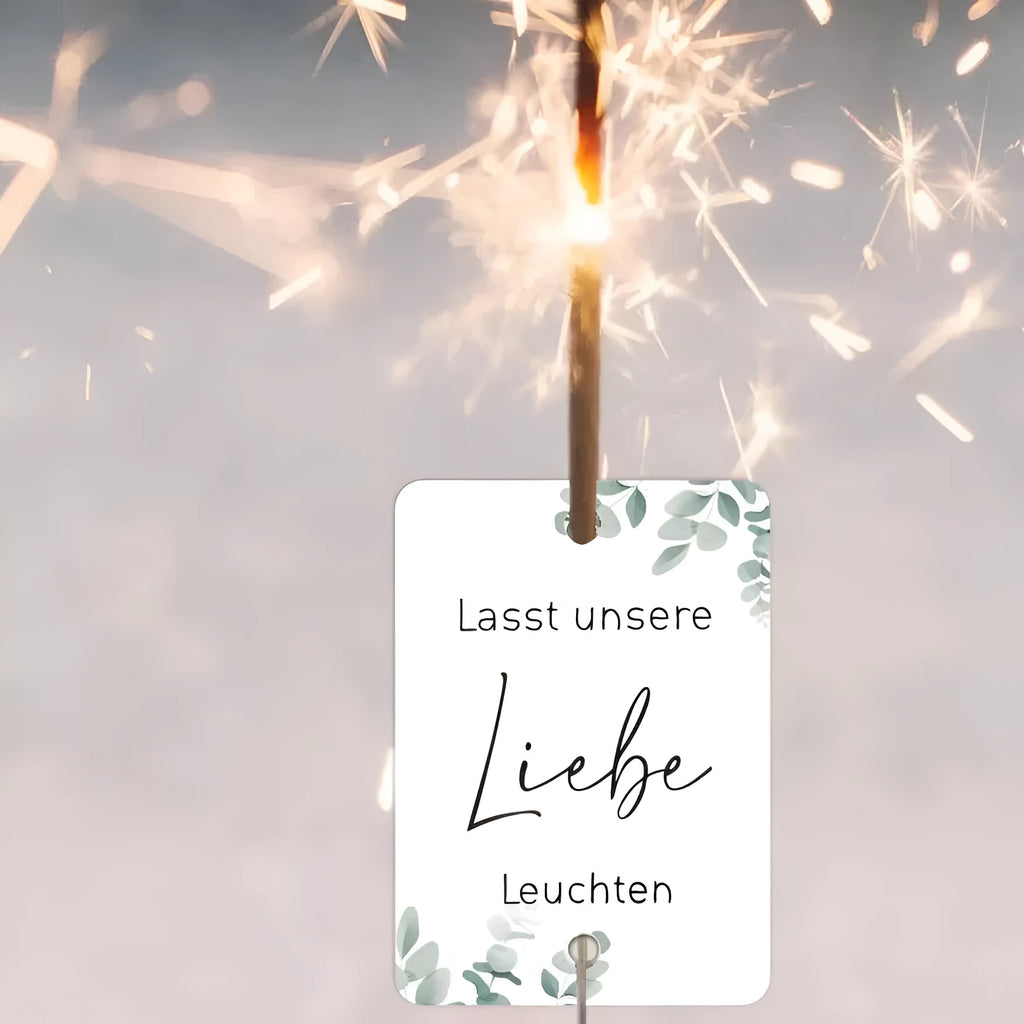 G45 style fireworks decorative paper labels with I Make Love Sparkling text for weddings