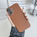 Hard shell phone case with lychee pattern embossing in Black, compatible with iPhone 14 Pro