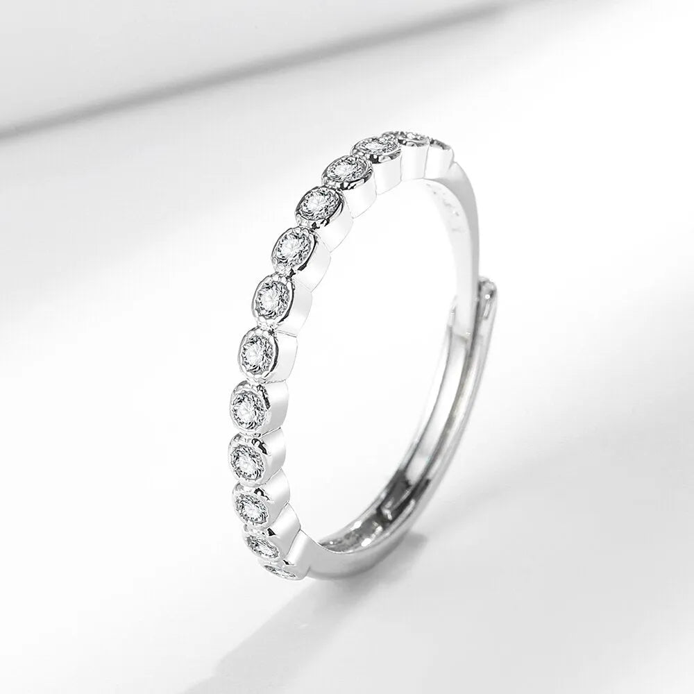 Women's geometric open mouth ring with diamond tail detail in electroplated gold finish