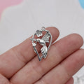 Alloy cuckoo bird pendant with magpie pattern for DIY jewellery making