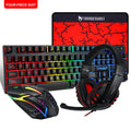 Thunder Wolf gaming keyboard and mouse set with headset and rectangular mouse pad