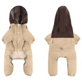 British style waterproof polyester shell jacket for small and medium sized dogs