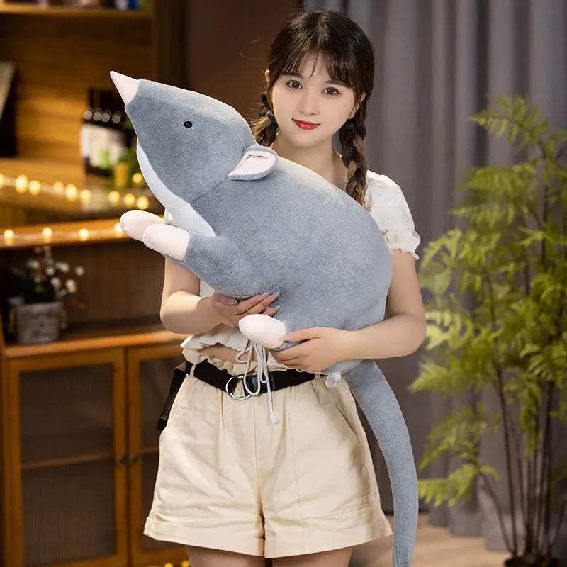 Cartoon mouse plush doll in three sizes: 32cm, 50cm, and 100cm heights