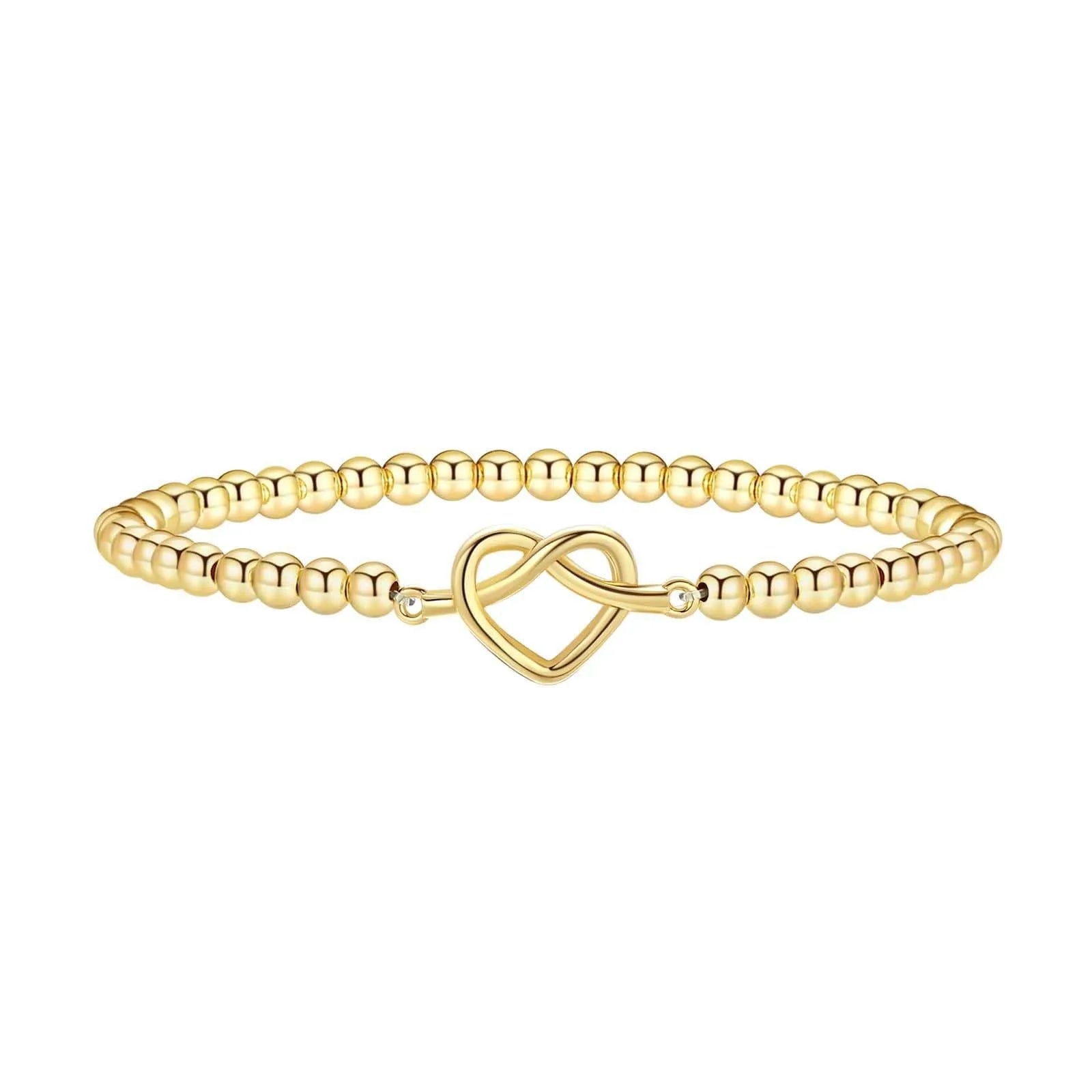 Adjustable stainless steel beaded bracelet with geometric round beads in six colour finishes.
