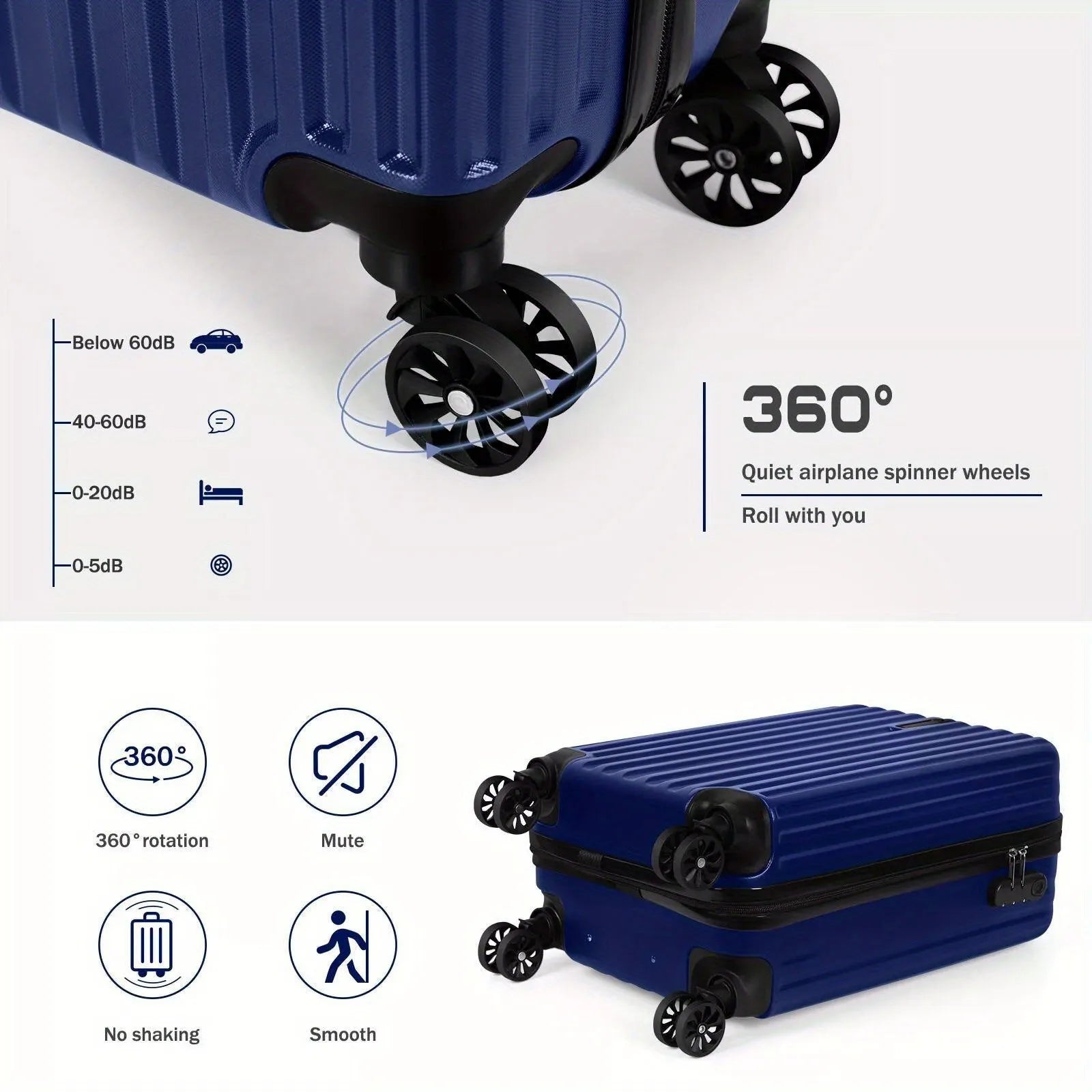 Aluminium alloy luggage and mini box travel set with two trunks in towel colour