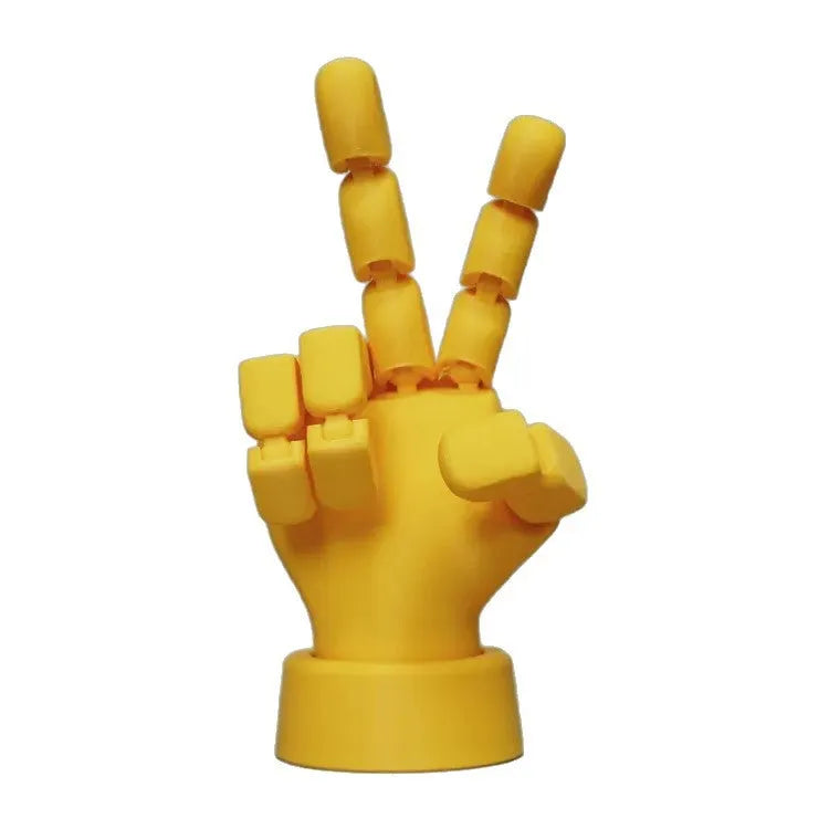 Yellow hand ornaments with movable joints for cosplay and decoration props
