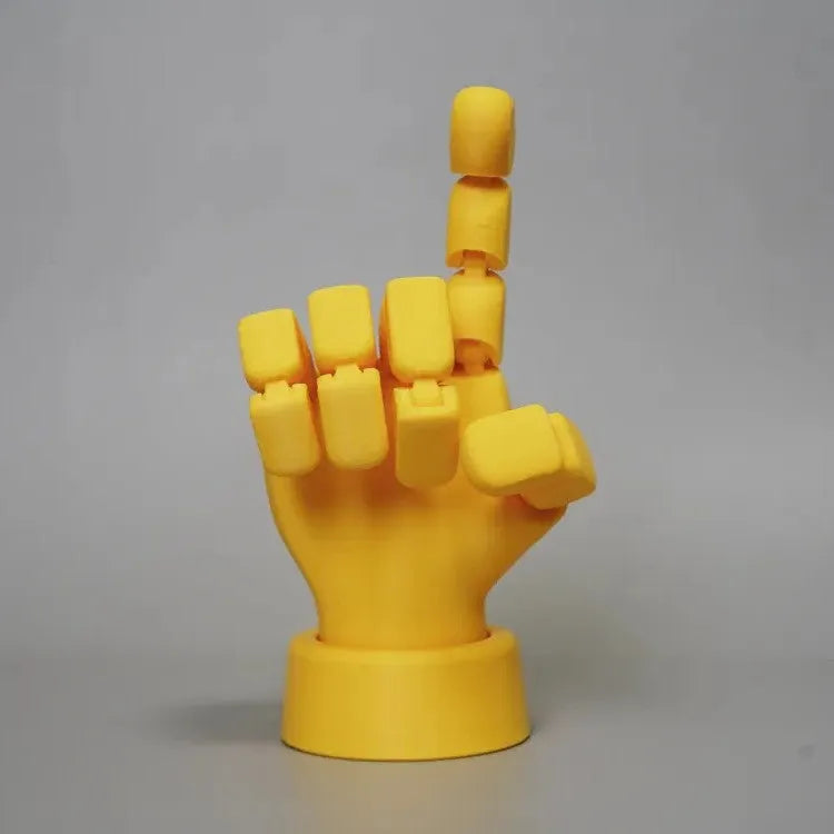 Yellow hand ornaments with movable joints for cosplay and decoration props