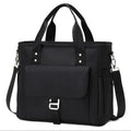 Portable cube style picnic bag with removable shoulder strap and side pocket in Oxford cloth