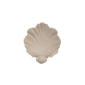 White resin decorative shell ornament for use as a fruit plate or table centrepiece.