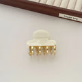 Women's retro acetate barrettes with metal grip in four colour variations including leopard print