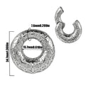 Stainless steel earrings with totem pattern in multiple colour options