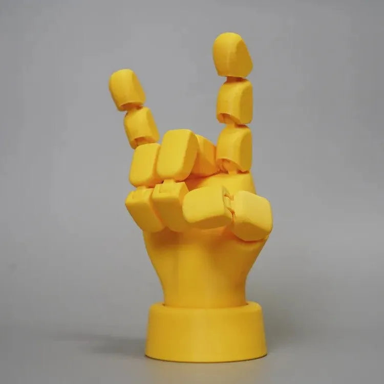 Yellow hand ornaments with movable joints for cosplay and decoration props