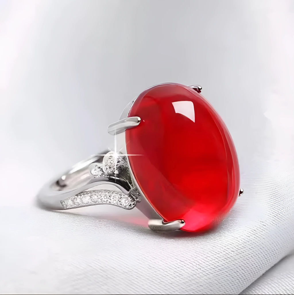 Adjustable geometric alloy ring in ethnic style, shown in black, blue, green, red, and yellow colours.
