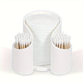 Plastic dental floss storage box in pink, white, blue, and black colour options