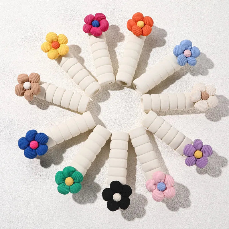 Round flower pattern door handle protective cover in PEVA material for anti-collision protection