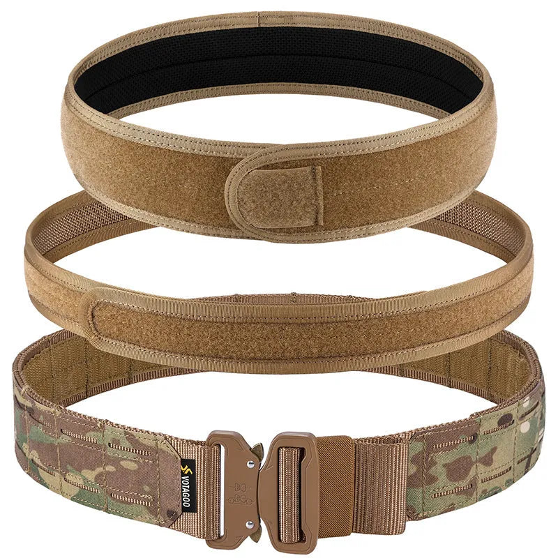 VOTAGOO 2-inch wide nylon tactical belt with alloy quick-release buckle in CP camouflage colour.