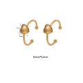 Gold electroplated stainless steel DIY ring setting on holder for jewellery polishing