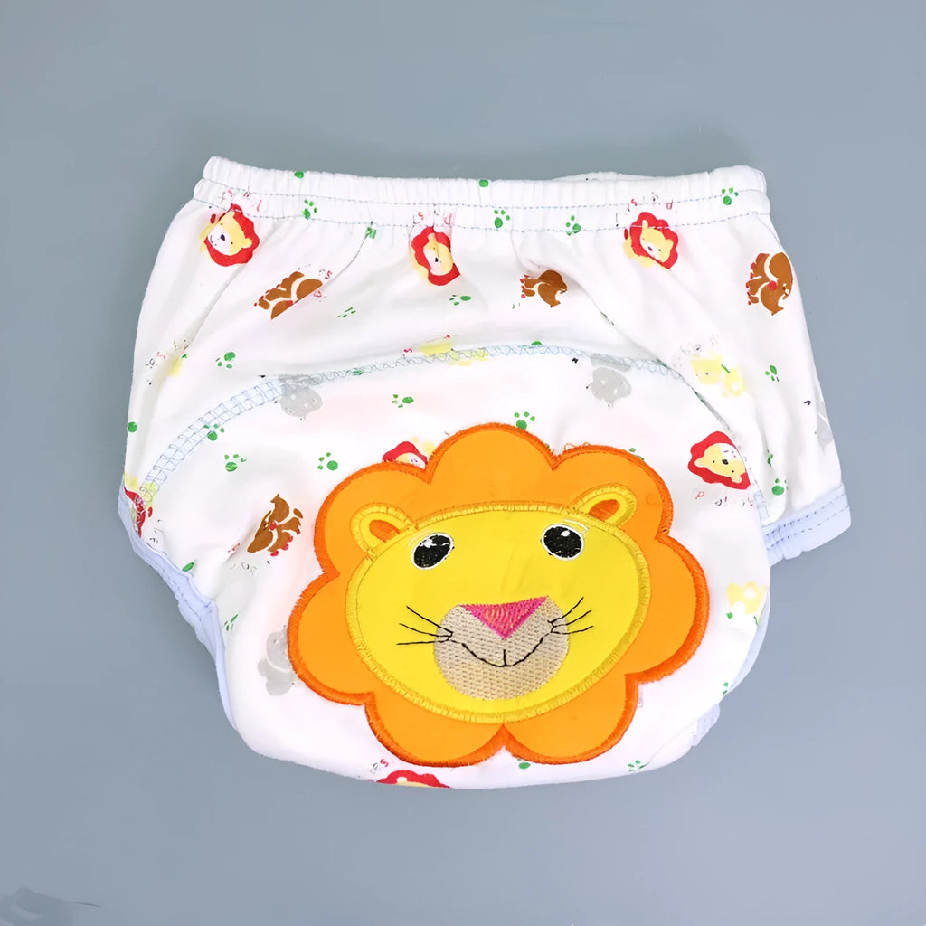 Summer embroidered baby cotton learning pants with waterproof TPU layer, three sizes S to L