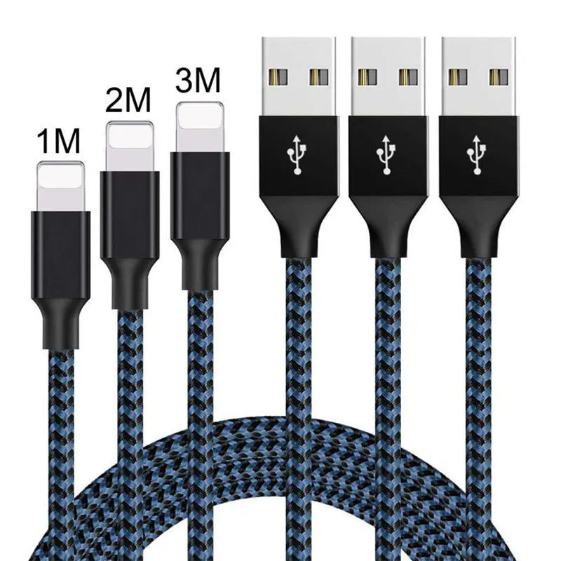 Braided Micro USB charging cable for Android phones in black and white colour