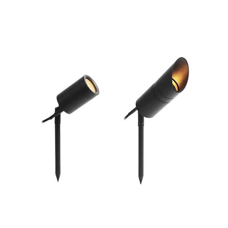 Aluminium outdoor ground lamp with LED lighting for garden and courtyard illumination