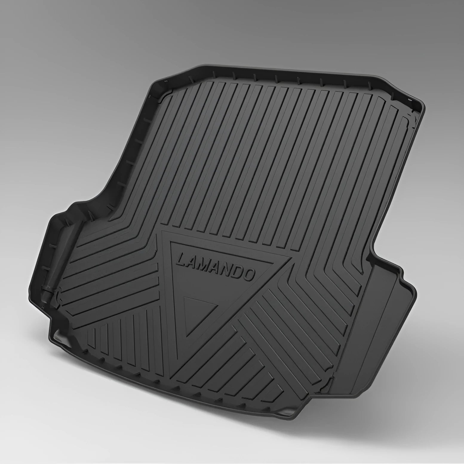 Black carbon fibre pattern TPE car trunk protection mat for vehicle cargo area